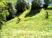 in fuga sul prato